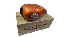 Genuine Royal Enfield Interceptor 650 Orange Crush Petrol Gas Fuel Tank - SPAREZO